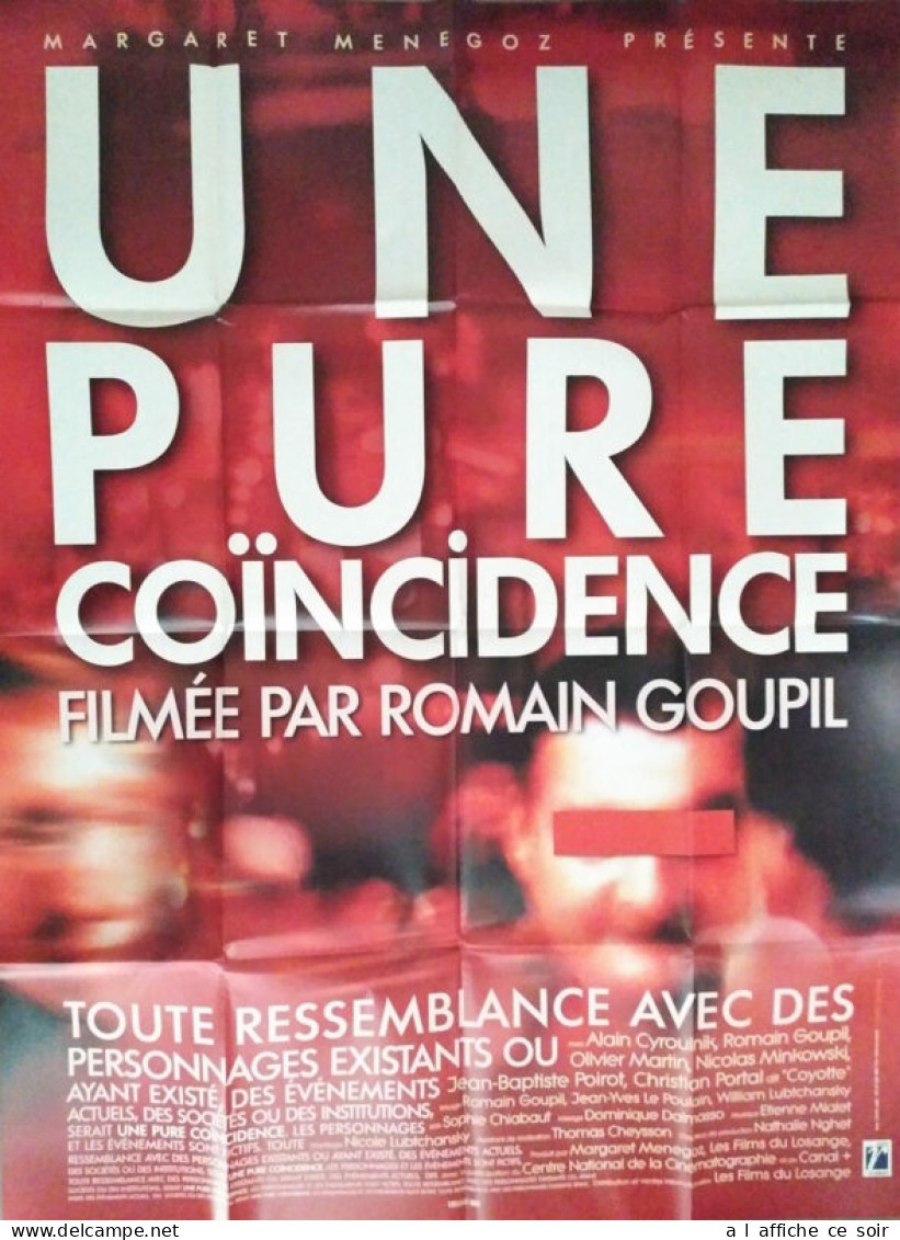Affiche Cinéma Orginale Film UNE PURE COÏNCIDENCE 120x160cm - Posters