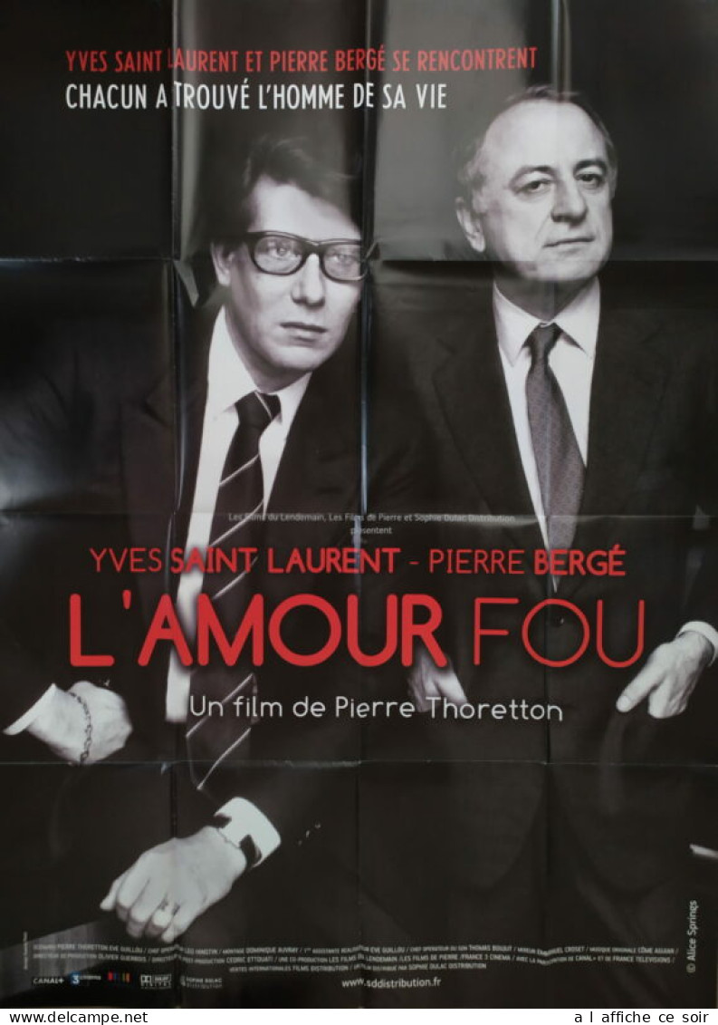 Affiche Cinéma Orginale Film YVES SAINT LAURENT - PIERRE BERGÉ, L'AMOUR FOU 120x160cm - Affiches & Posters