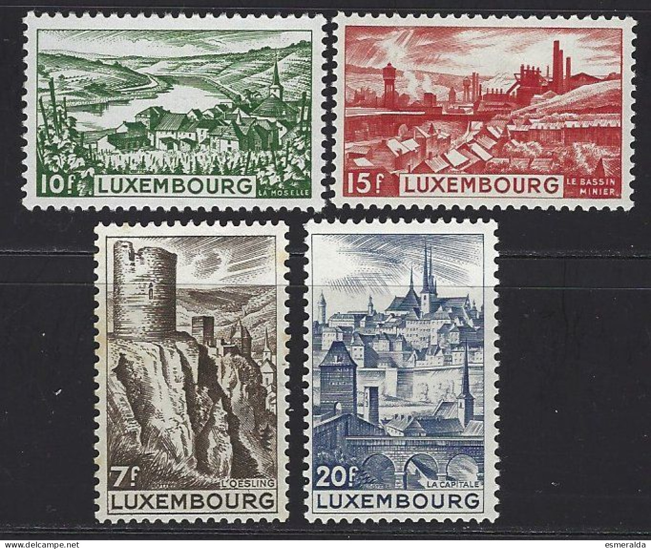 Luxembourg Yv 406/9, Vues Touristiques **/mnh - Ongebruikt