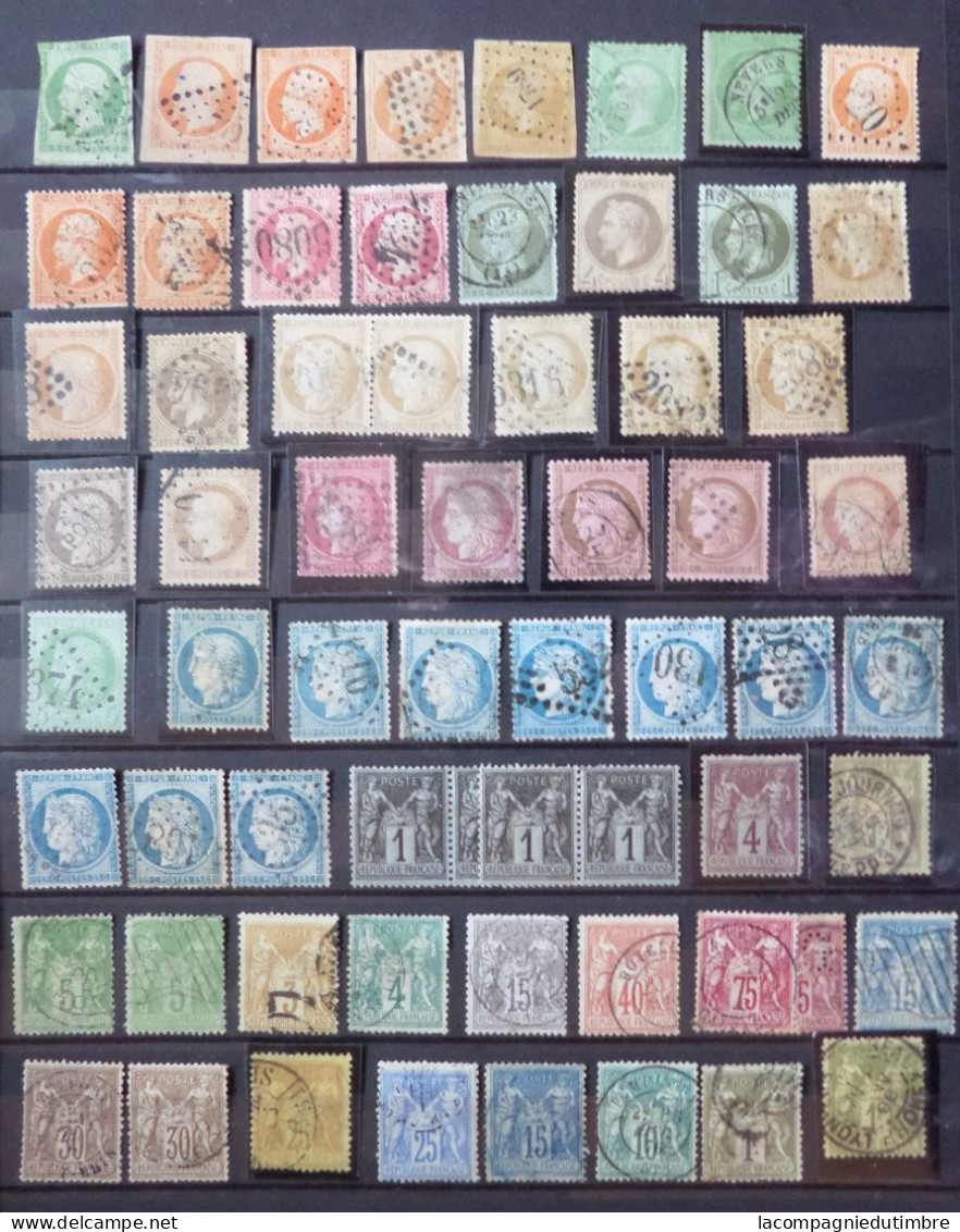 France Collection De Classiques Oblitérés 1854/1900. Bonnes Valeurs. - Collections