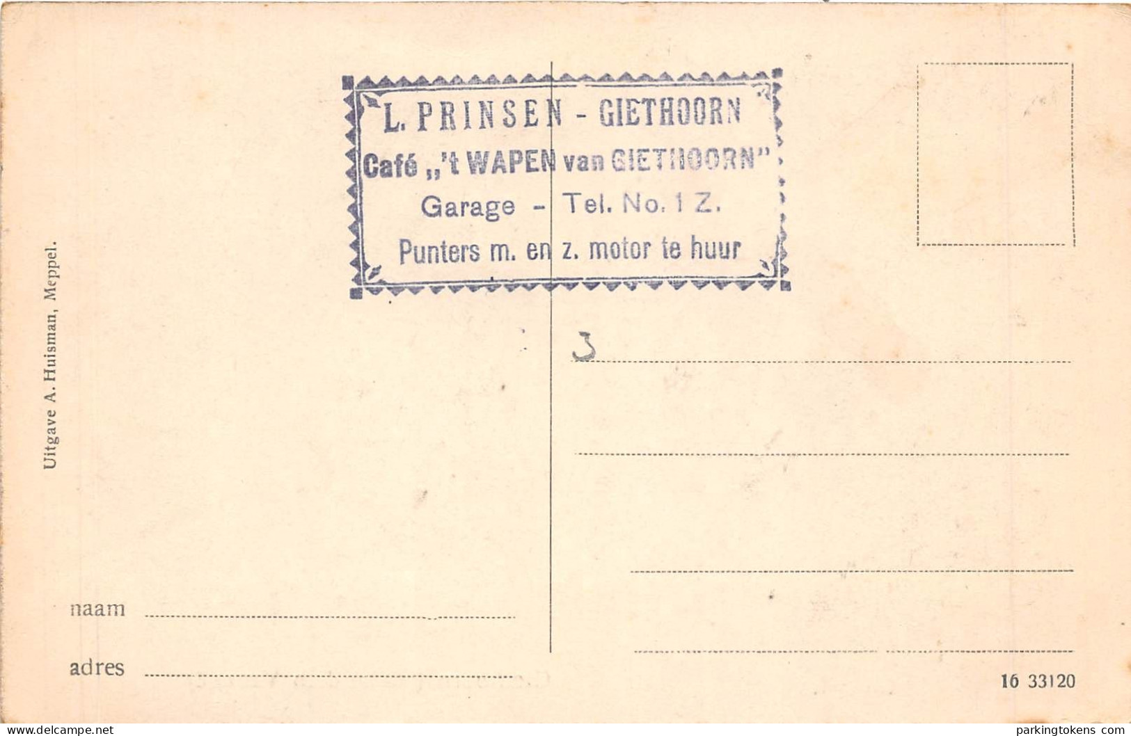 E752 - Giethoorn Hollandsch Venetië - Vol Formaat Kaart - Uitg A Huisman Meppel 1916 - - Giethoorn