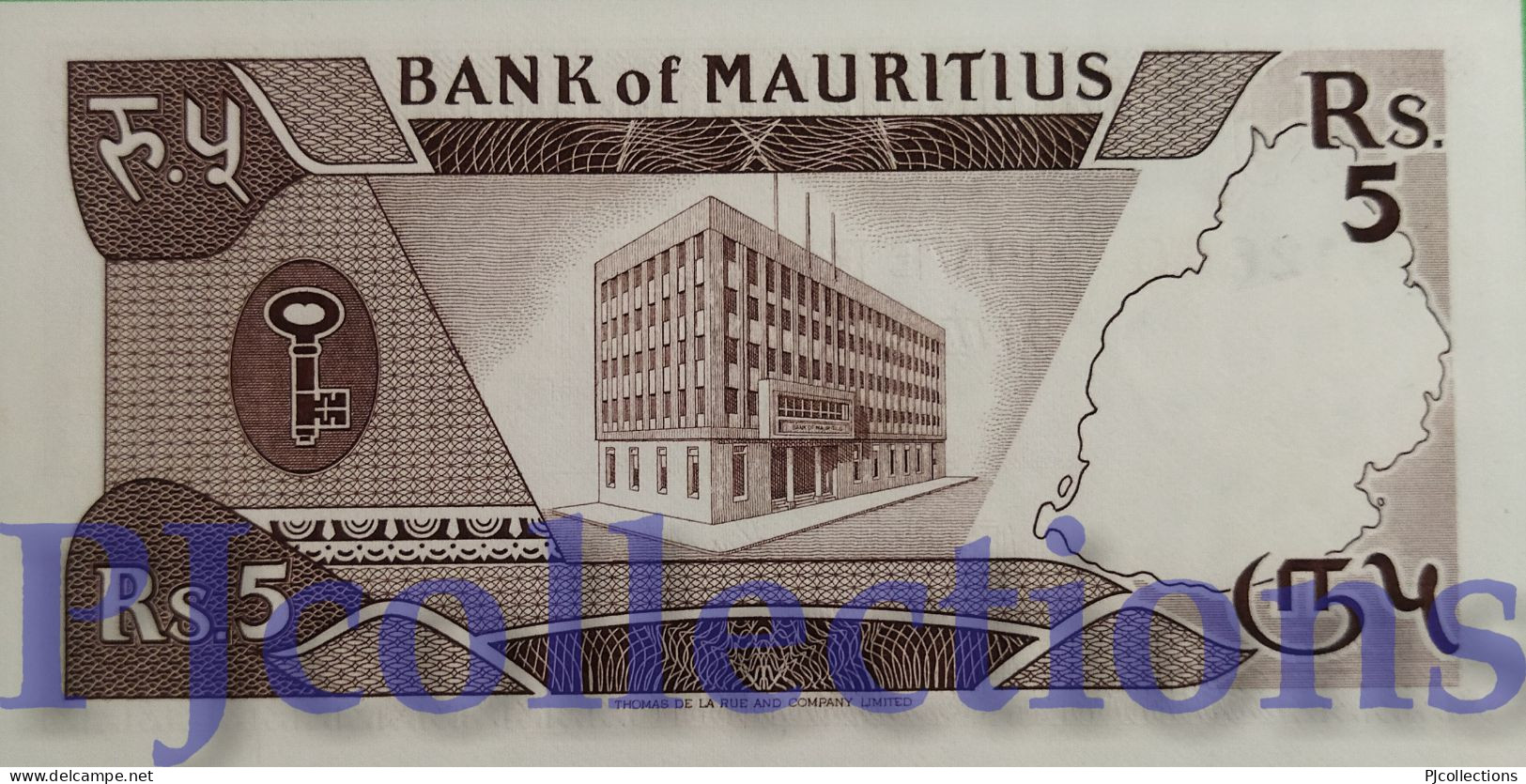 MAURITIUS 5 RUPEES 1985 PICK 34 UNC - Mauritius
