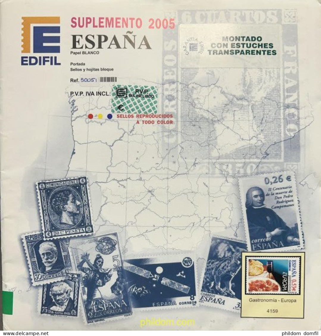 Hoja Suplemento ESPAÑA Edifil 2005 Montado Transparente - Pre-Impresas