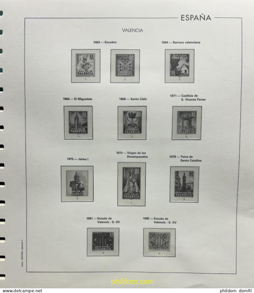 Hoja Suplemento Edifil ESPAÑA 1983 Montado Transparente 2ª MANO - Pre-printed Pages