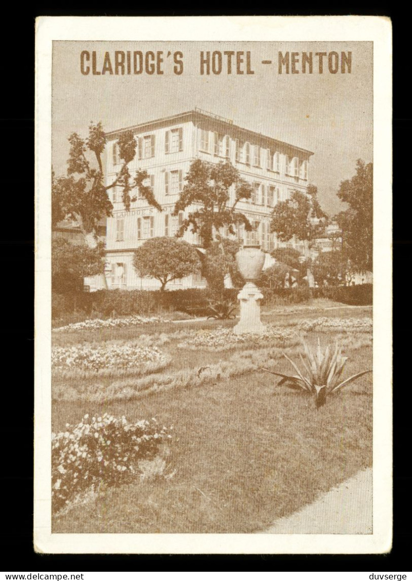 06 Alopes Maritimes Menton Claridge ' S Hotel - Menton