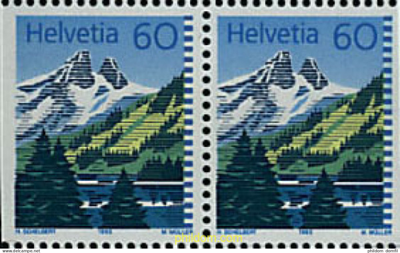 364585 MNH SUIZA 1993 PAISAJES. LAGOS DE MONTAÑA - Neufs