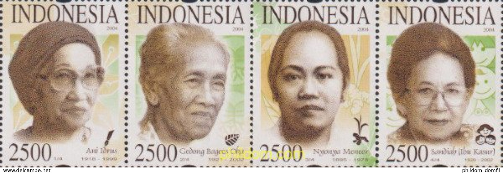 626568 MNH INDONESIA 2004 PERSONALIDADES FEMENINAS - Indonésie