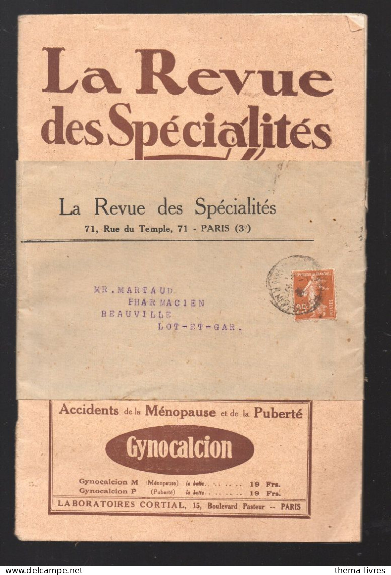 Revue LA REVUE DES SPECIALITES Avec Sa Bande  Avec Semeuse 25c    (M6521) - 1877-1920: Semi-Moderne