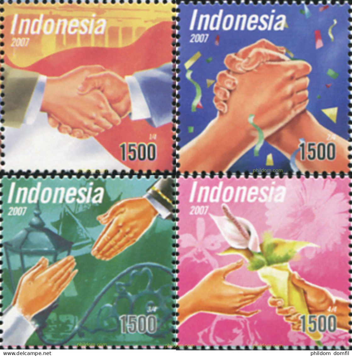 601889 MNH INDONESIA 2007 SELLOS CON MENSAJES - Indonésie