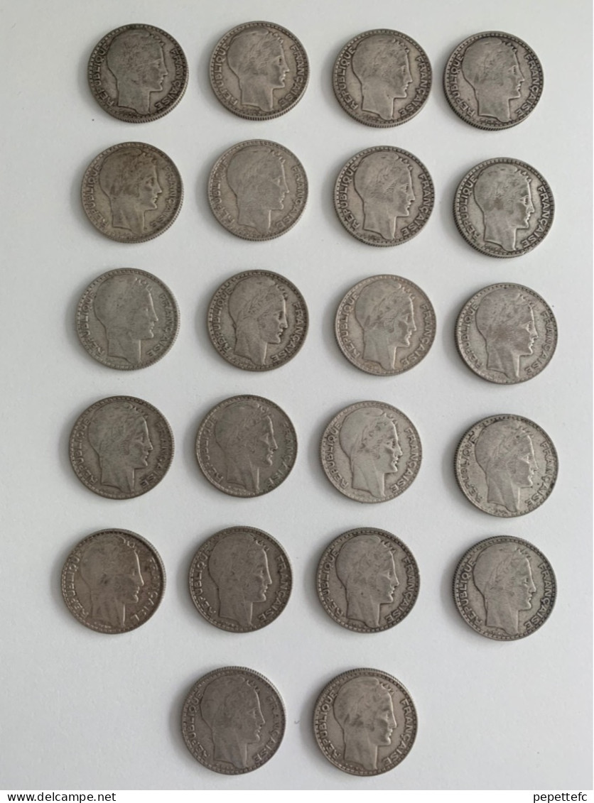 Lot De 22 Pièces - 10 Francs Turin En Argent - 10 Francs