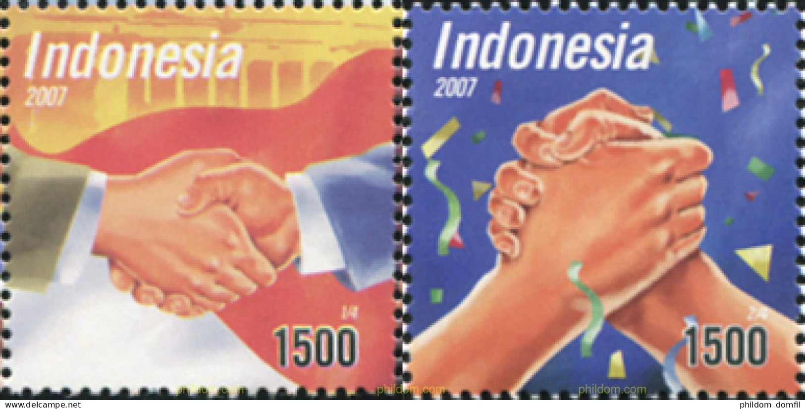 601894 MNH INDONESIA 2007 SELLOS CON MENSAJES - Indonesia