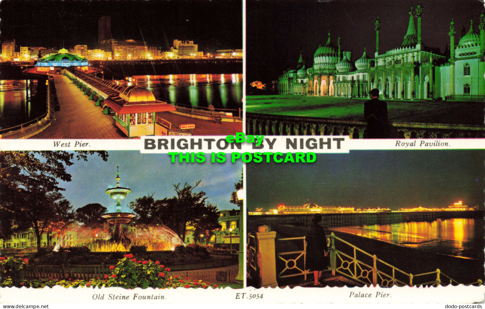 R582768 Brighton By Night. Old Steine Fountain. Palace Pier. West Pier. Valentin - World