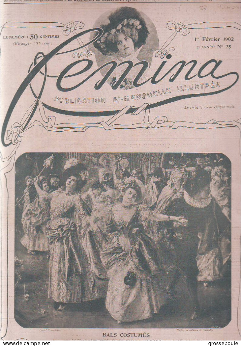 FEMINA 1er Février 1902  N° 25  HERMITAGE Monte Carlo WORMS BARRETTA - Voir Sommaire - 1900 - 1949