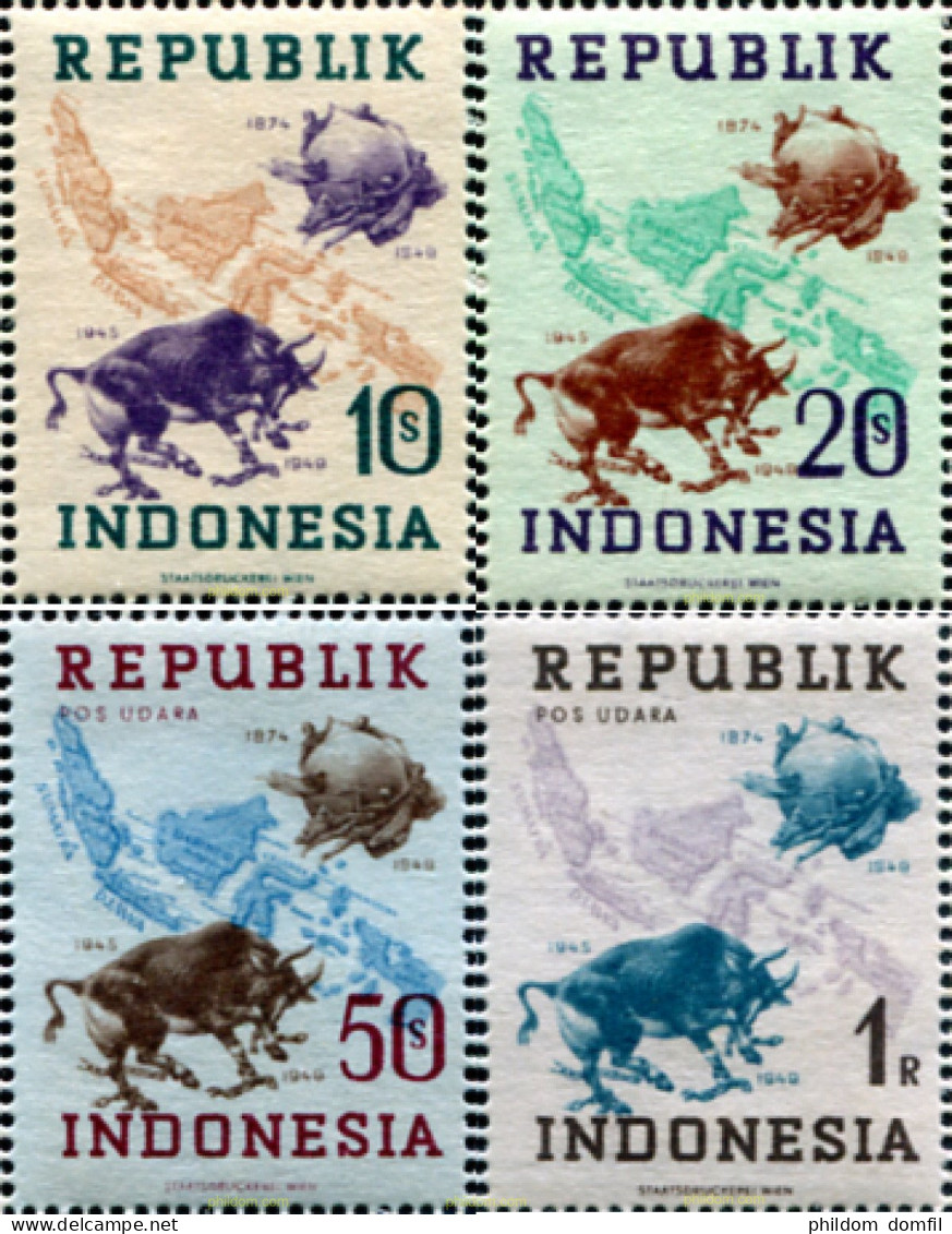 660564 HINGED INDONESIA 1949 REPUBLICA - Indonesien