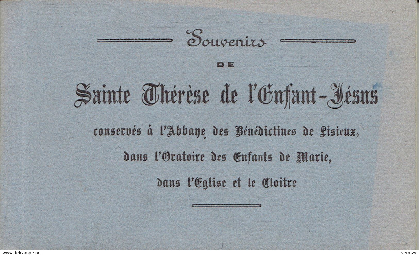 Carnet 12 CPA  Souvenirs De Sainte Thérèse De L'Enfant-Jésus Conservés à L'Abbaye Des Bénédictines - Lisieux