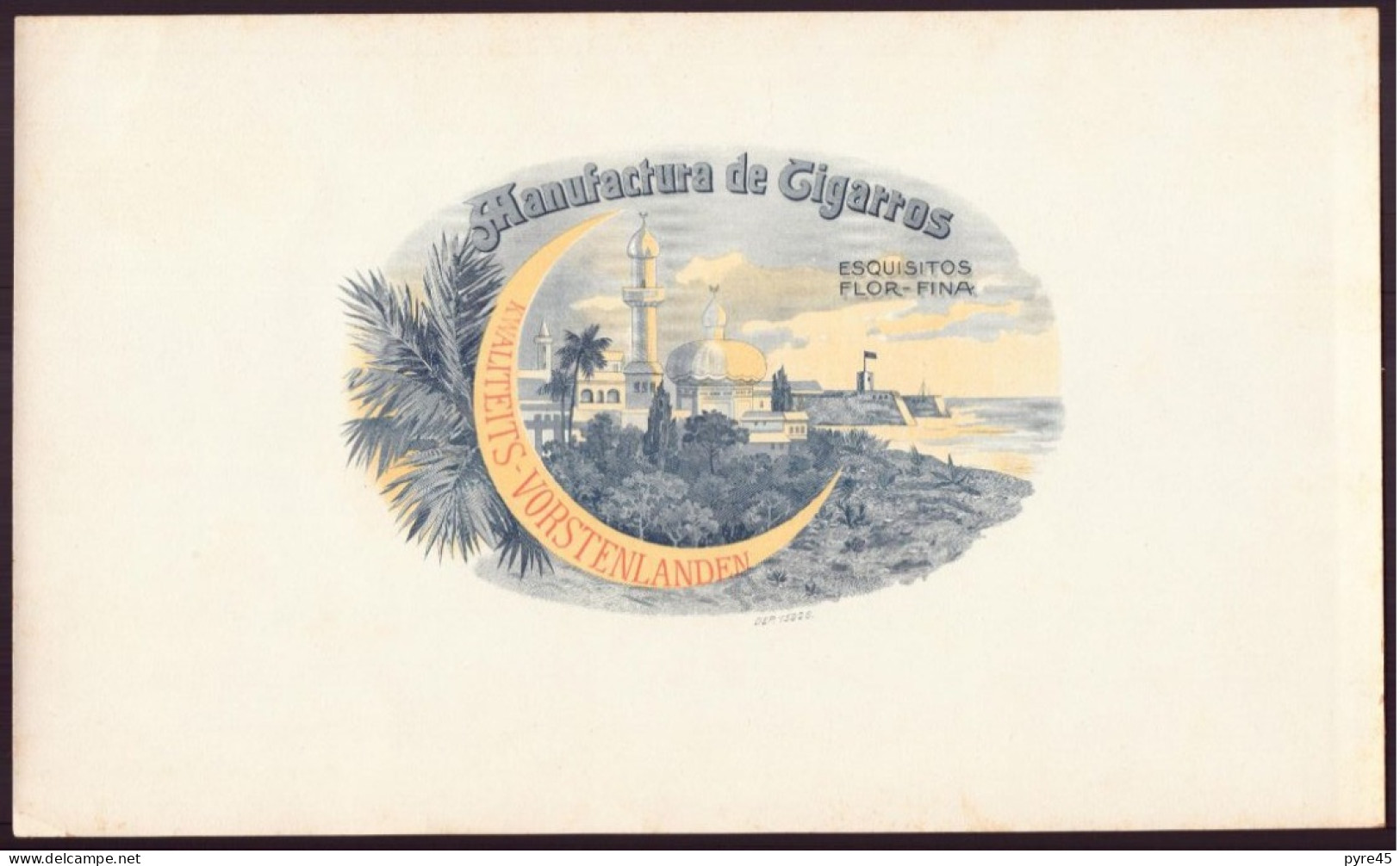 Etiquette Boite De Cigares, Chromo ( 26 X 15.5 Cm ) " Esquisitos Flor-Fina " - Etiketten