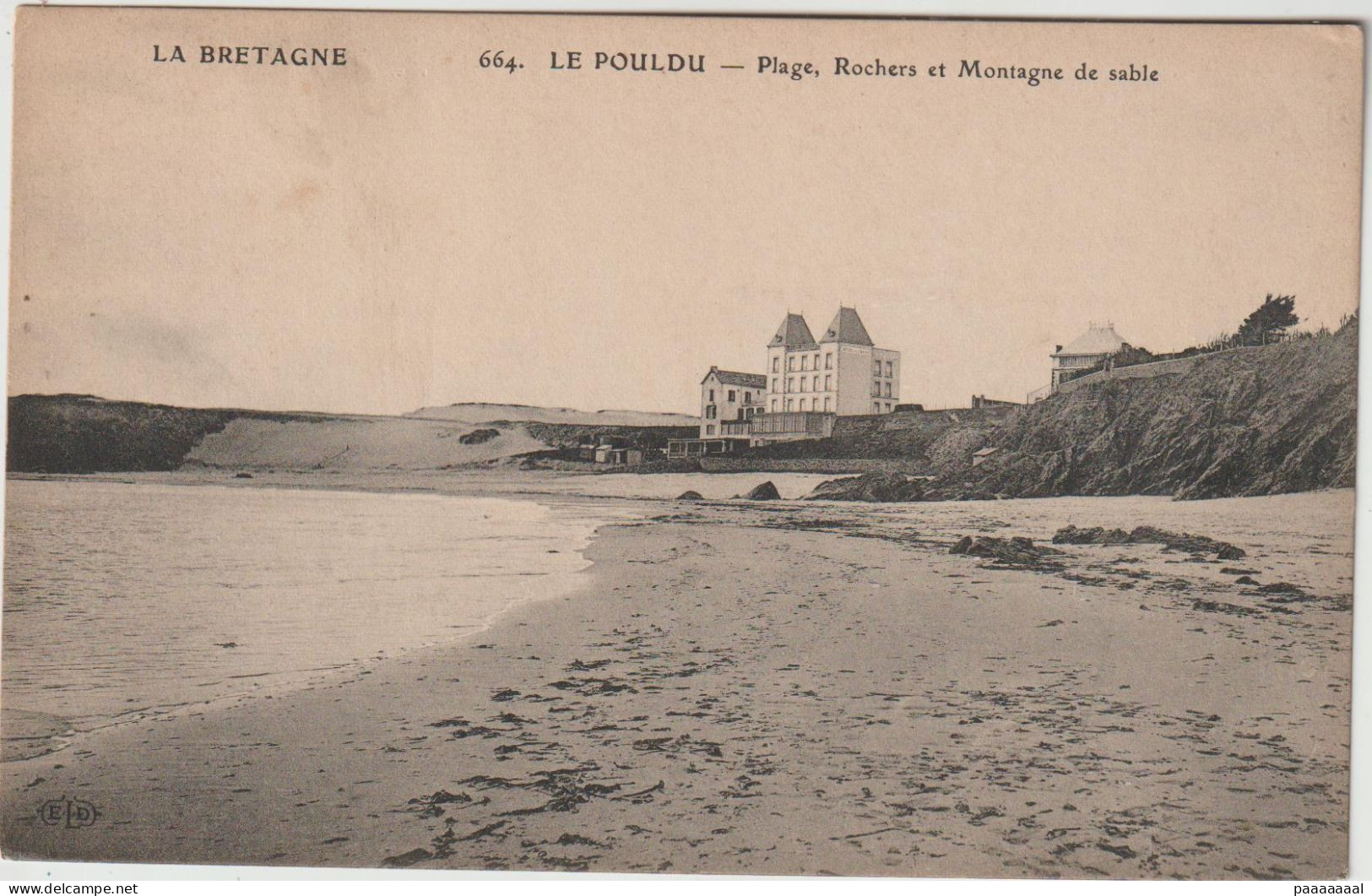 LE POULDU  PLAGE ROCHERS ET MONTAGNE DE SABLE - Le Pouldu