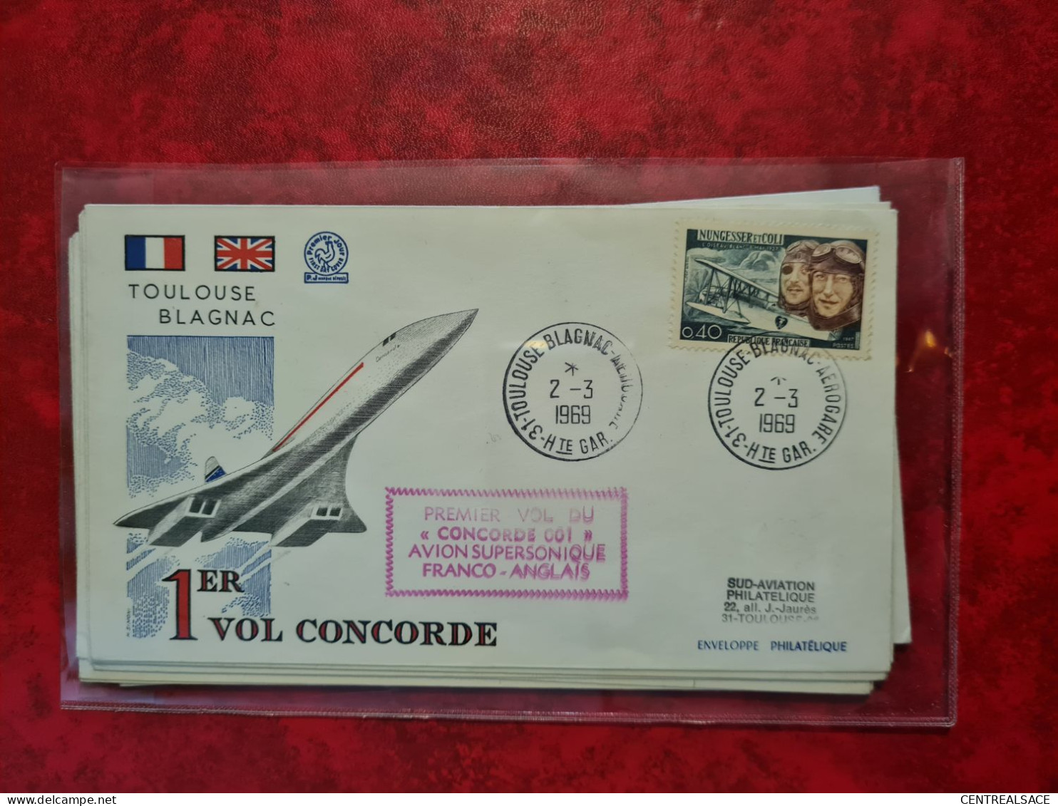 Lzrrez 1969 Premier Vol Concorde 001 Franco Anglais - Autres & Non Classés