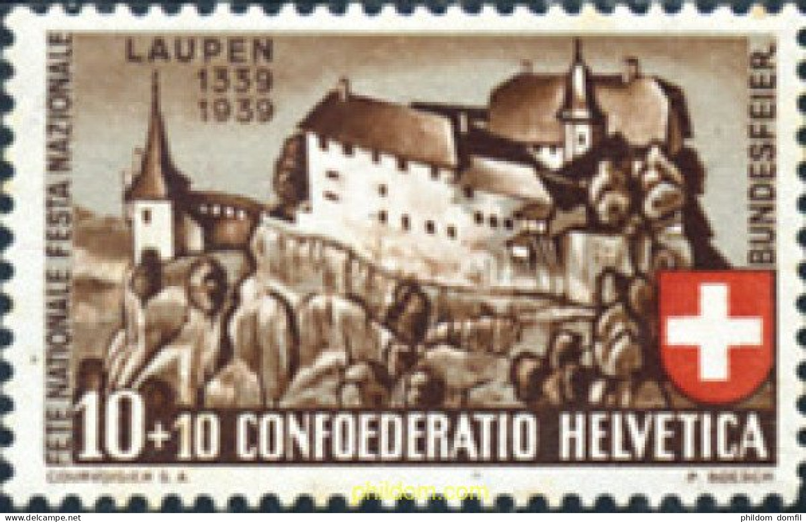 619918 HINGED SUIZA 1939 FIESTA NACIONAL Y 6 CENTENARIO DE LA BATALLA DE LAUPEN - Unused Stamps