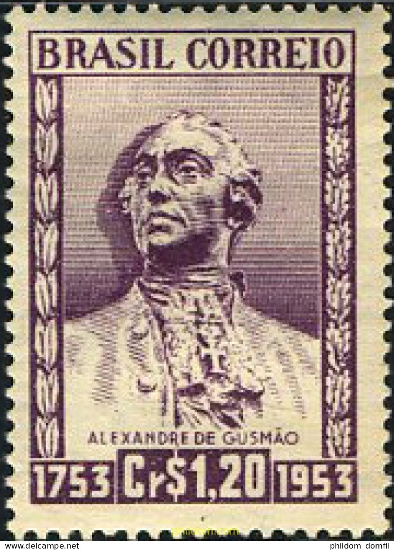 168500 MNH BRASIL 1954 BICENTENARIO DE LA MUERTE DE ALEXANDER DE GUSMAO - Unused Stamps