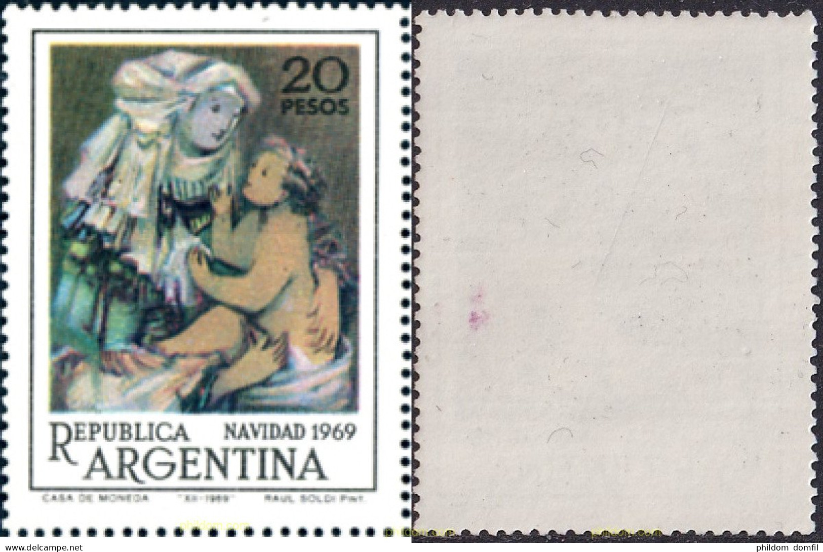 727245 MNH ARGENTINA 1969 NAVIDAD - Neufs