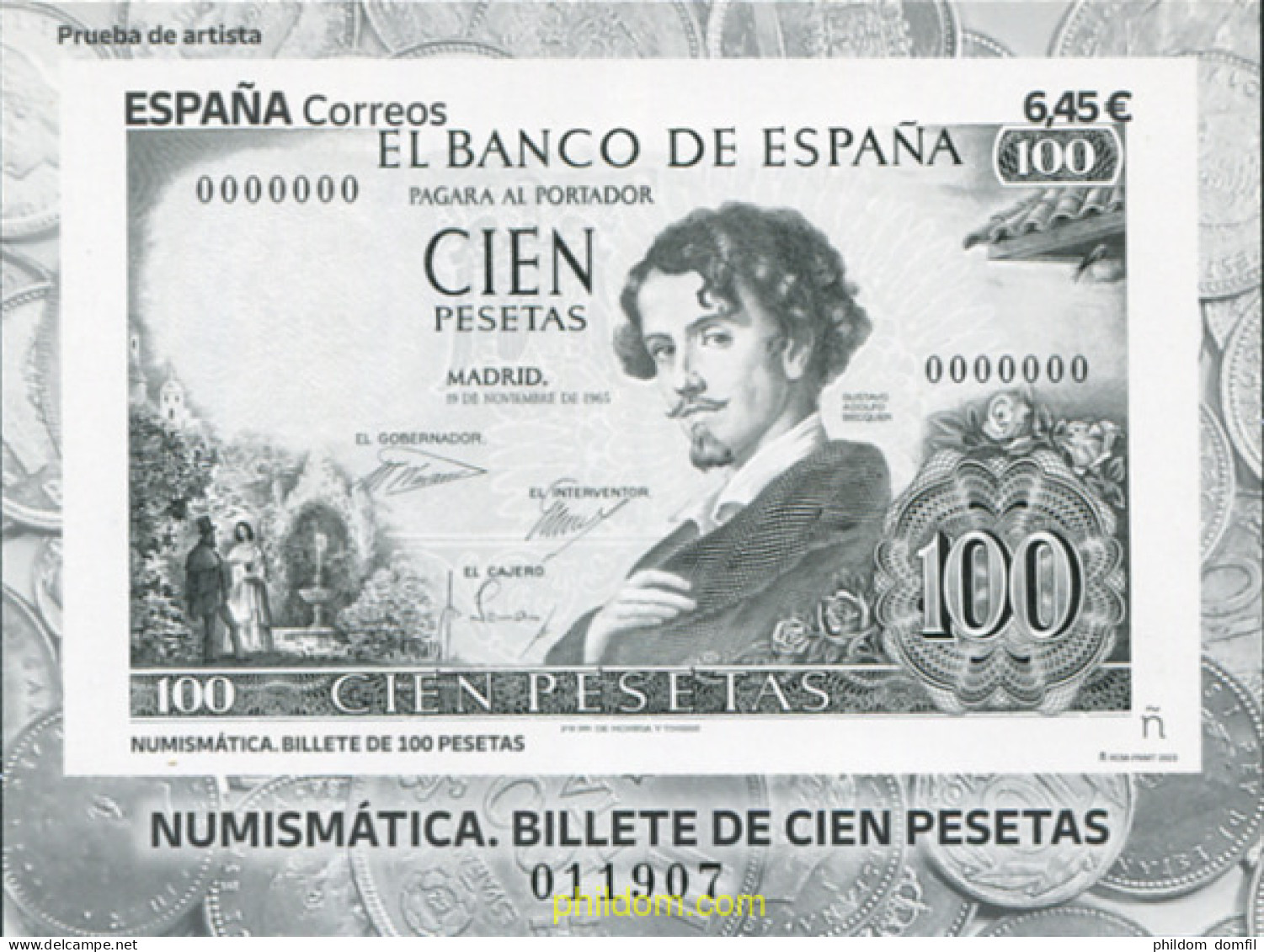 714295 MNH ESPAÑA 2023 NUMISMÁTICA. BILLETE DE 100 PESETAS. - Unused Stamps