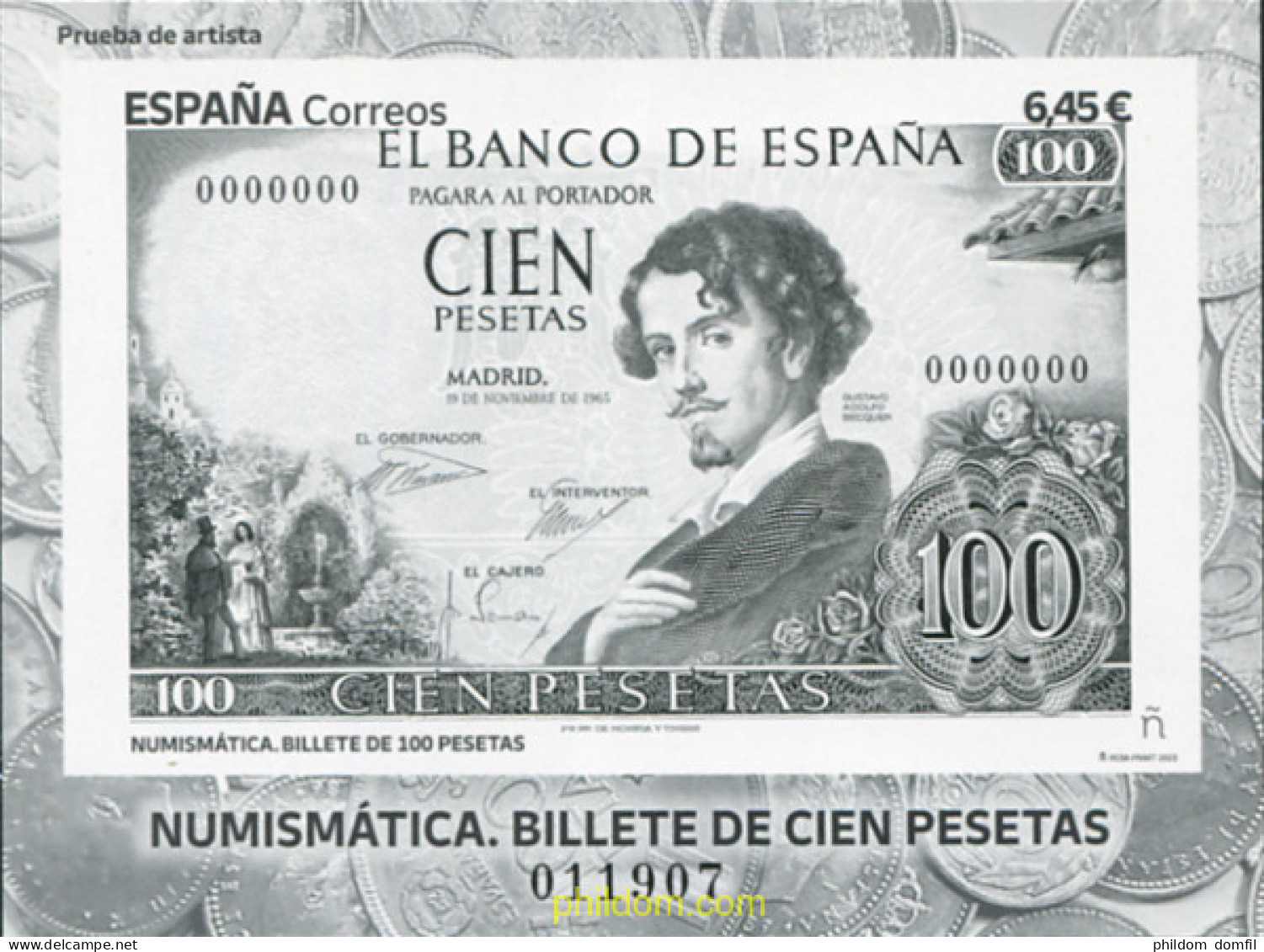 714295 MNH ESPAÑA 2023 NUMISMÁTICA. BILLETE DE 100 PESETAS. - Nuevos