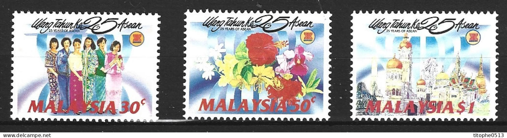 MALAISIE. N°487-9 De 1992. ASEAN. - Malasia (1964-...)