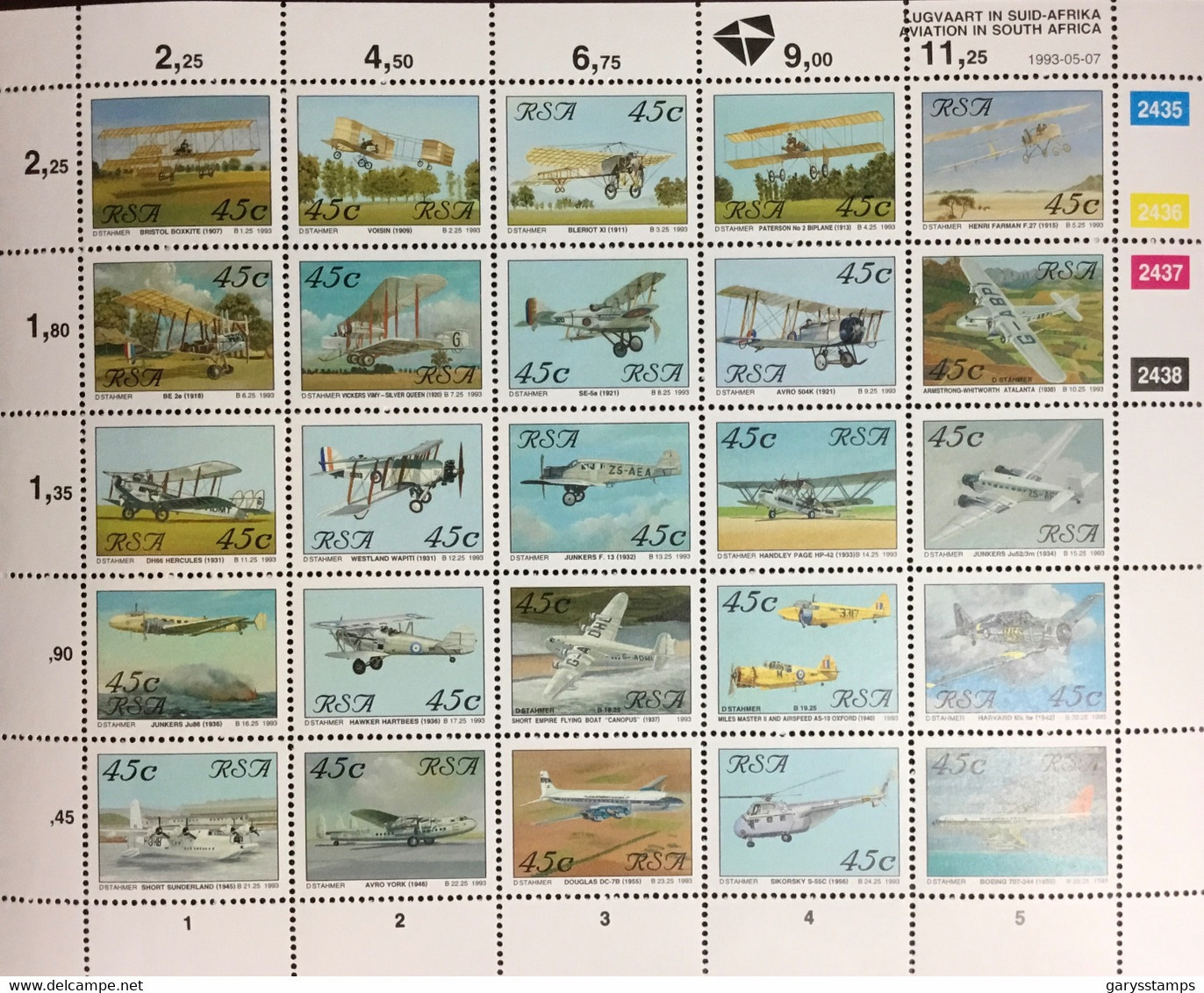 South Africa 1993 Aviation Aircraft Sheetlet MNH - Neufs