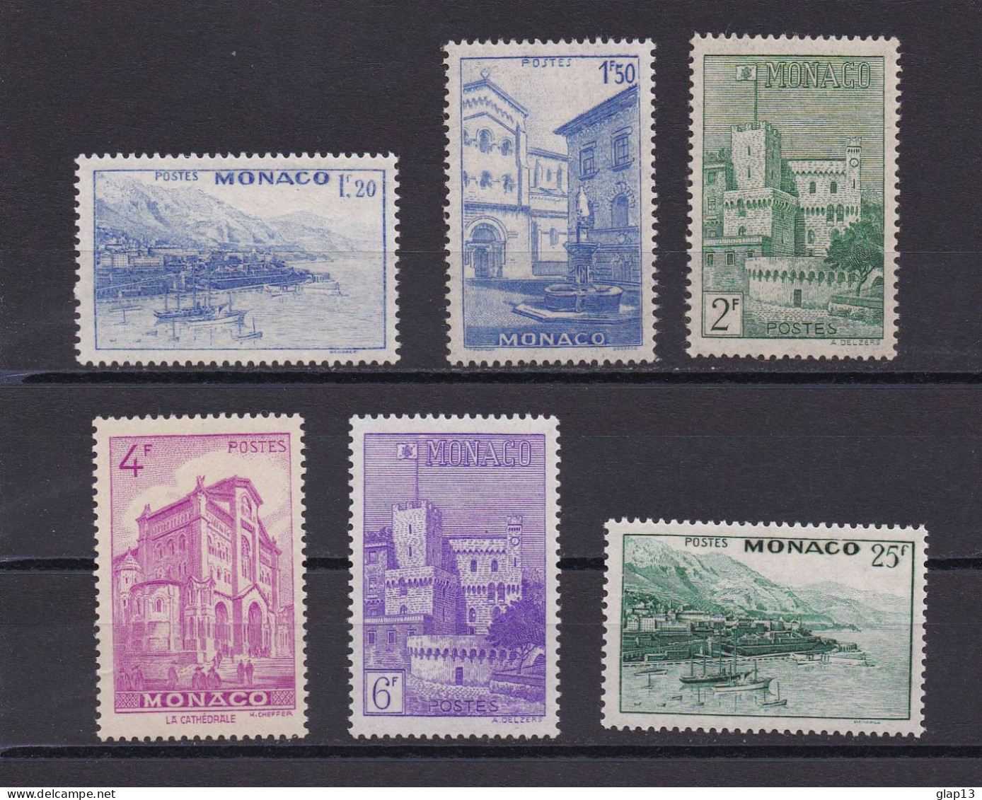 MONACO 1946 TIMBRE N°275/80 NEUF** VUES - Unused Stamps