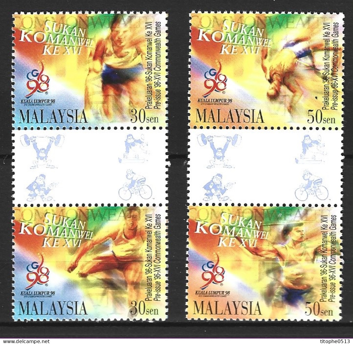 MALAISIE. N°617-20 De 1996. Athlétisme. - Athletics