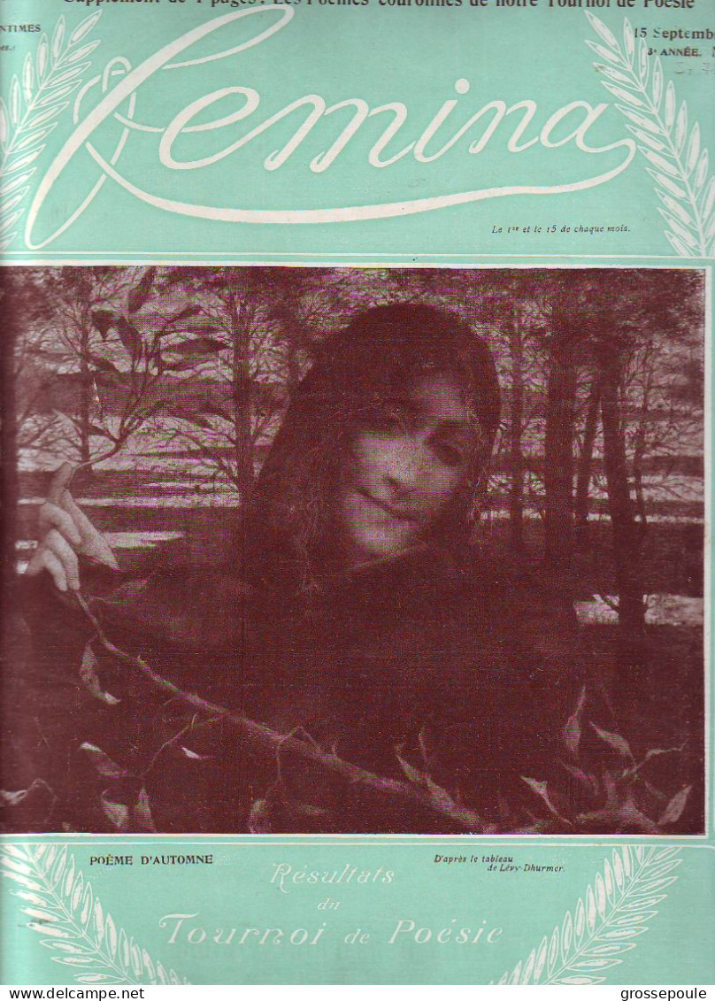 FEMINA 1/9/1903 N ° 64 Voir Sommaire - Poésie Fleurs Luchon Char Moisson Sardou - 1900 - 1949