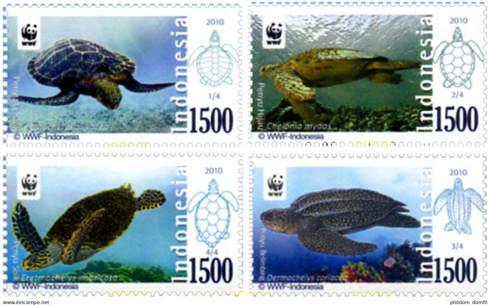 256336 MNH INDONESIA 2010 TORTUGAS MARINAS - Indonésie