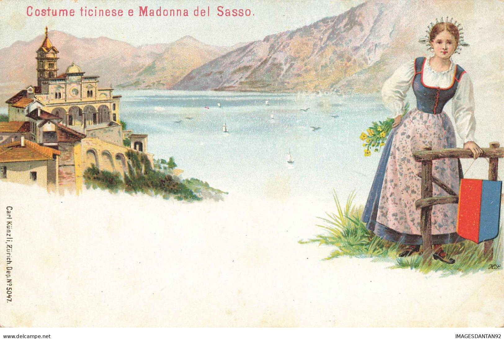 SUISSE #MK34566 TESSIN . COSTUME TICINESE E MADONNA DEL SASSO - Autres & Non Classés