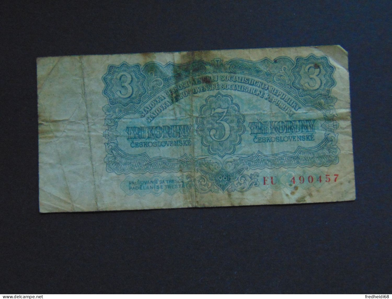 Lot De 2 Billets Tchécoslovaquie De 1961 à 3 Korun - 2nd Choix - Tschechoslowakei