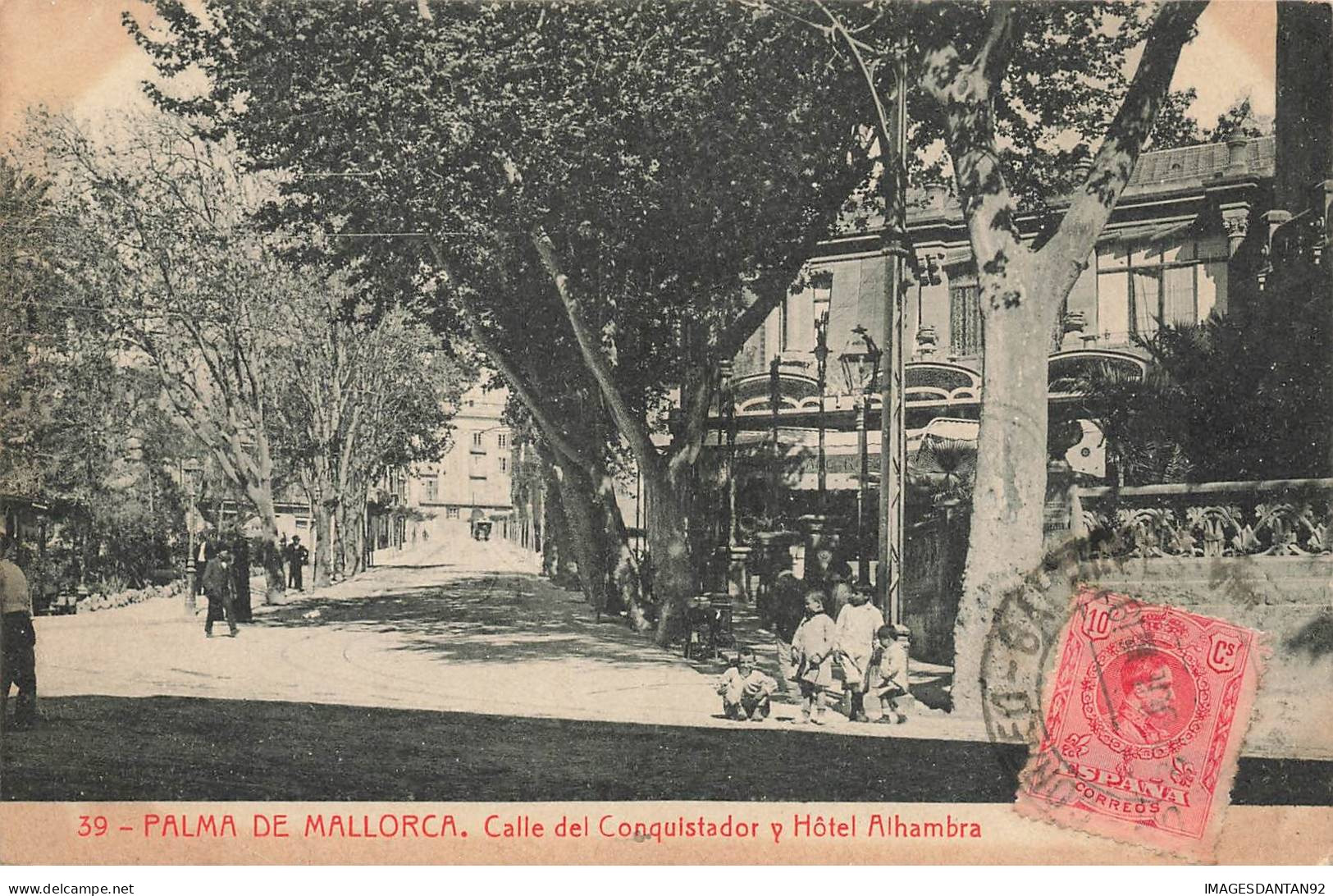 ESPAGNE #MK34127 PALMA DE MALLORCA . CALLE DEL CONQUISTADOR Y HOTEL ALHAMBRA - Mallorca