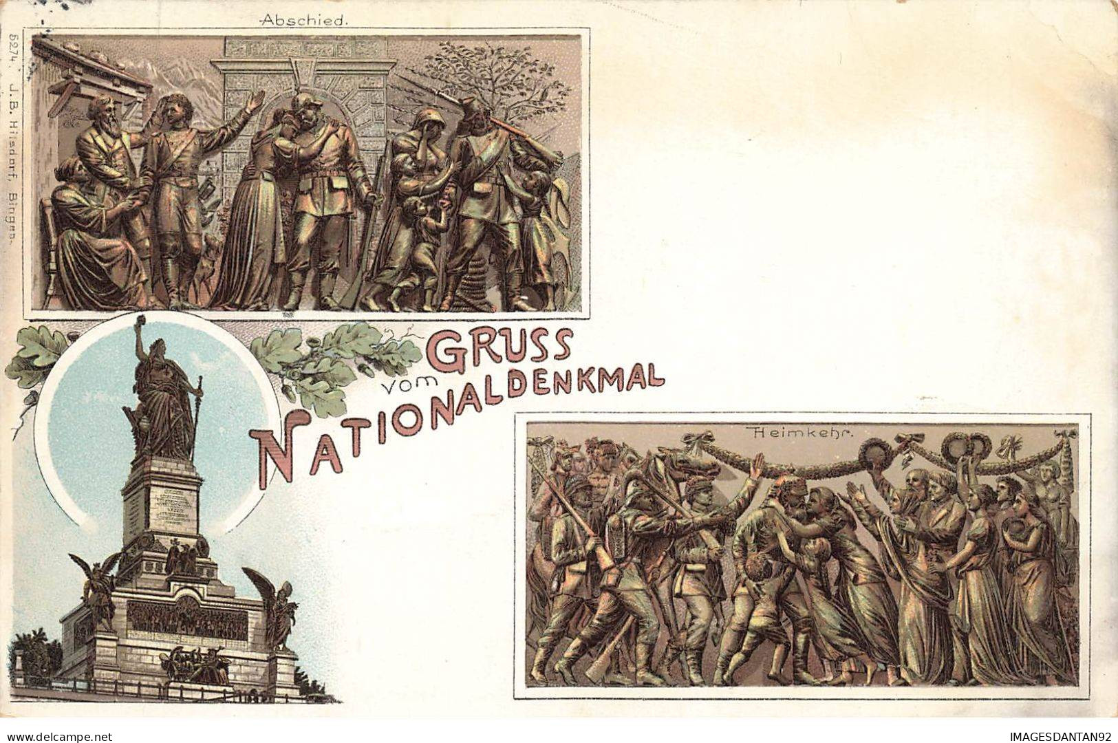 ALLEMAGNE #MK39422 GRUSS VOM NATIONALDENKMAL NIEDERWALD - Rüsselsheim