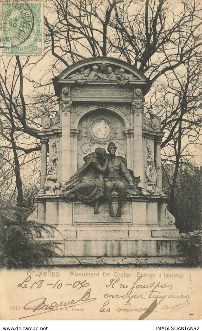 BELGIQUE #MK35414 BRUXELLES MONUMENT DE COSTER ETANGS D IXELLES - Monumenten, Gebouwen
