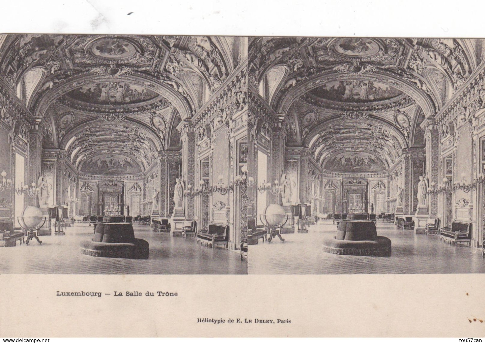 PARIS  -  (75)  -  PALAIS DU  LUXEMBOURG   -   LOT  DE  3  CARTES  STEROSCOPIQUES - Cartes Stéréoscopiques