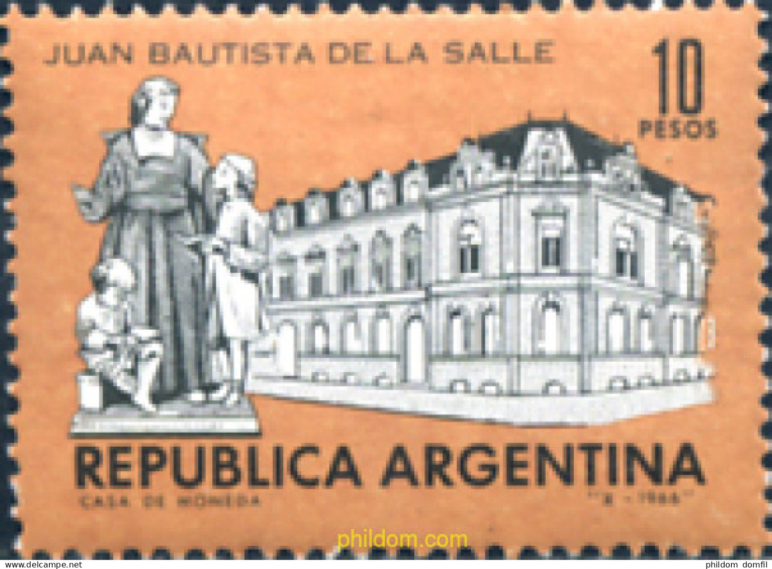727187 HINGED ARGENTINA 1966 JUAN BAUTISTA DE LA SALLE - Ongebruikt