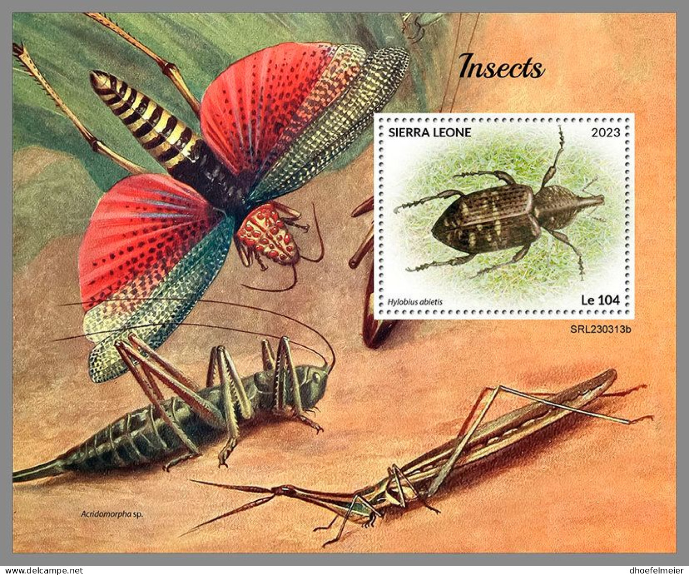 SIERRA LEONE 2023 MNH Insects Insekten S/S – OFFICIAL ISSUE – DHQ2418 - Andere & Zonder Classificatie