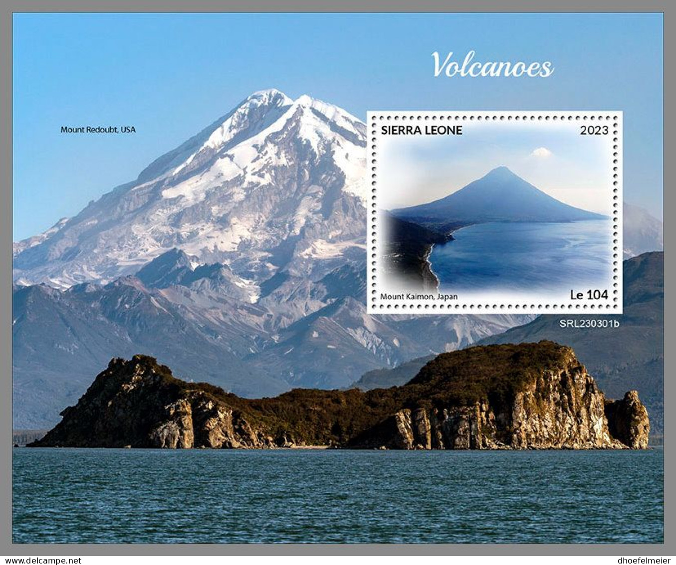 SIERRA LEONE 2023 MNH Volcanoes Vulkane S/S – OFFICIAL ISSUE – DHQ2418 - Volcanes