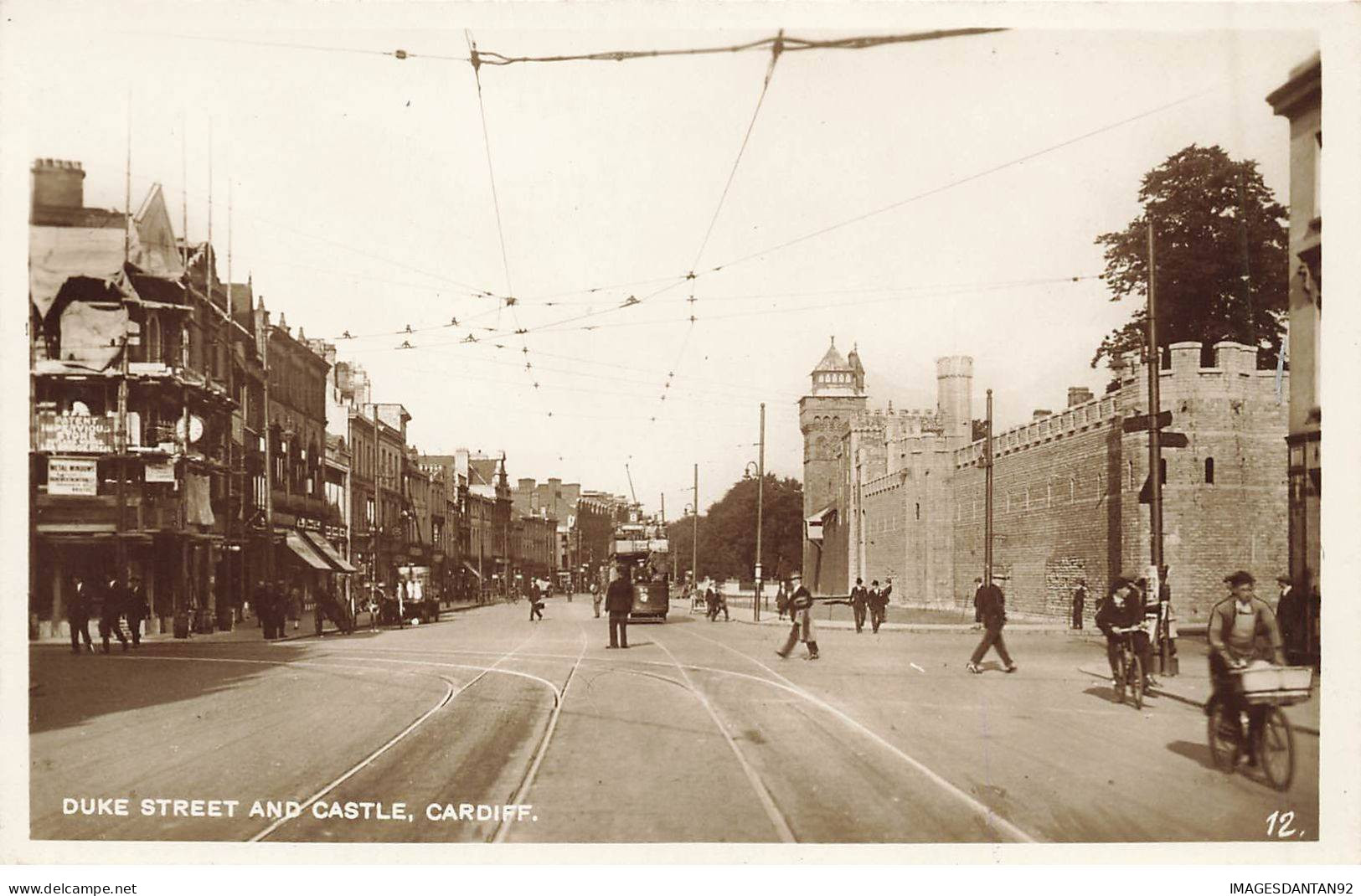 PAYS DE GALLES #MK36127 CARDIFF DUKE STREET AND CASTLE TRAMWAY - Otros & Sin Clasificación