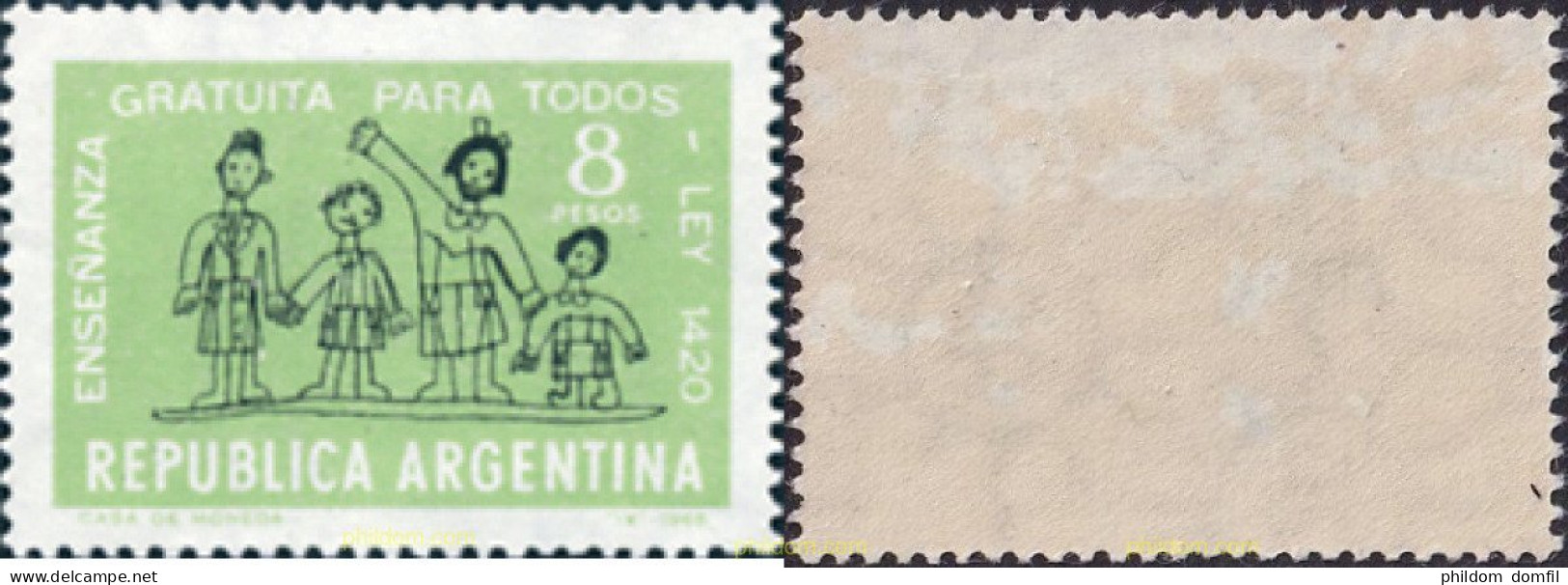 727119 MNH ARGENTINA 1965 ENSEÑANZA - Ongebruikt