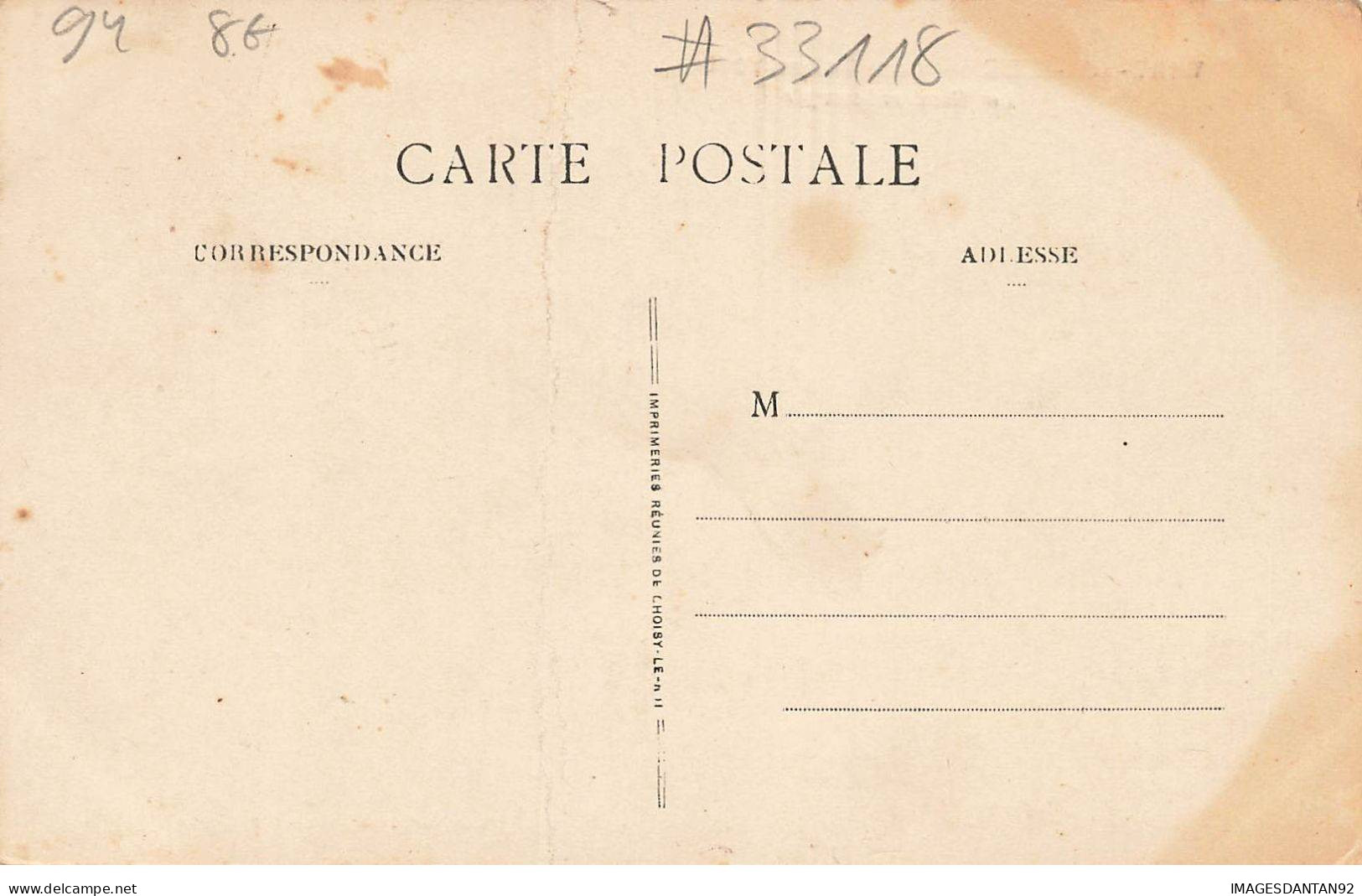94 VITRY SUR SEINE #MK33118 INONDATIONS 1910 LA GARE SUBMERGEE - Vitry Sur Seine