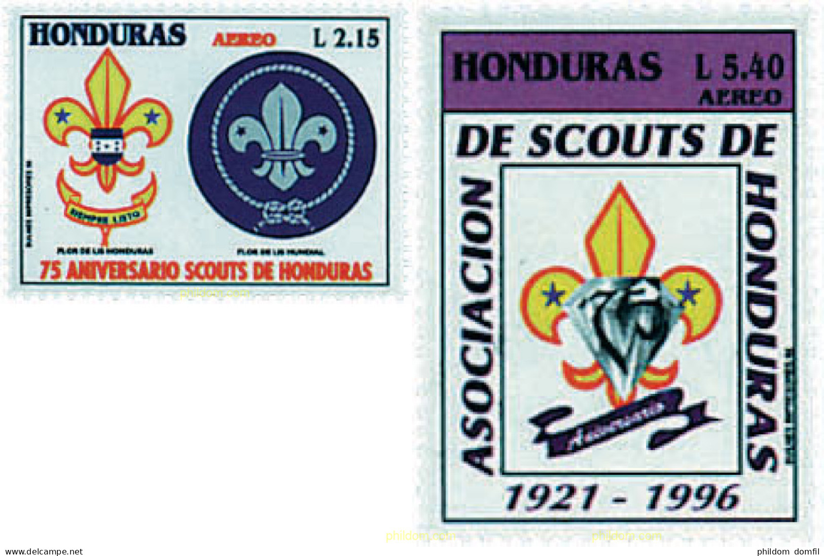 698488 MNH HONDURAS 1996 75 ANIVERSARIO DEL ESCULTISMO EN HONDURAS - Honduras