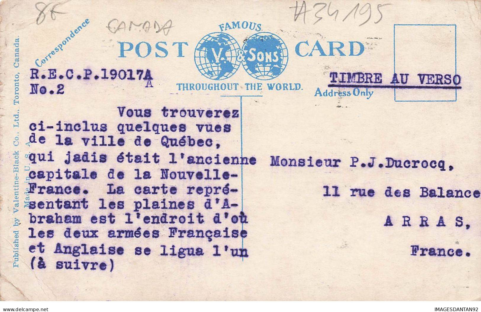 CANADA #MK34195 QUEBEC C.P.R STATION - Other & Unclassified