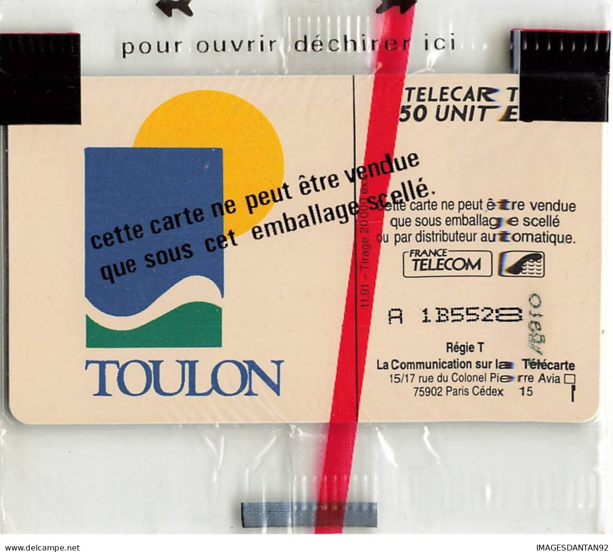 EN229 CROIX ROUGE TOULON 50U 20000ex ANNEE 1991 NSB - 50 Unités   