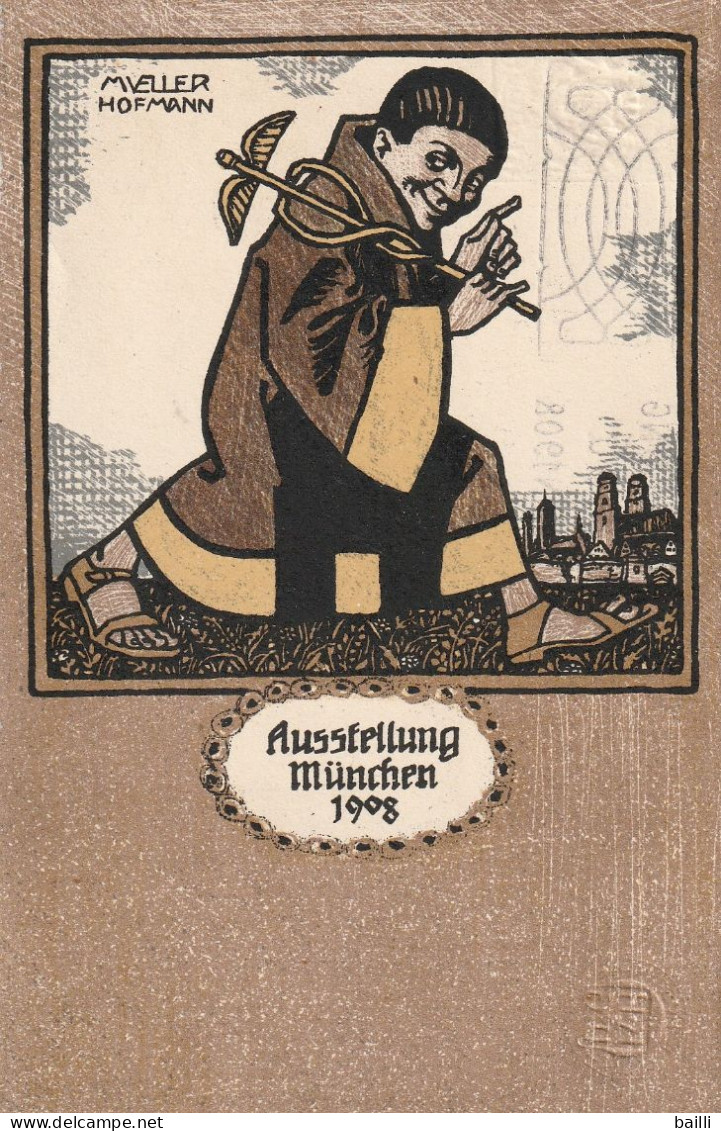 Allemagne Bavière Entier Postal Illustré München 1908 - Postal  Stationery