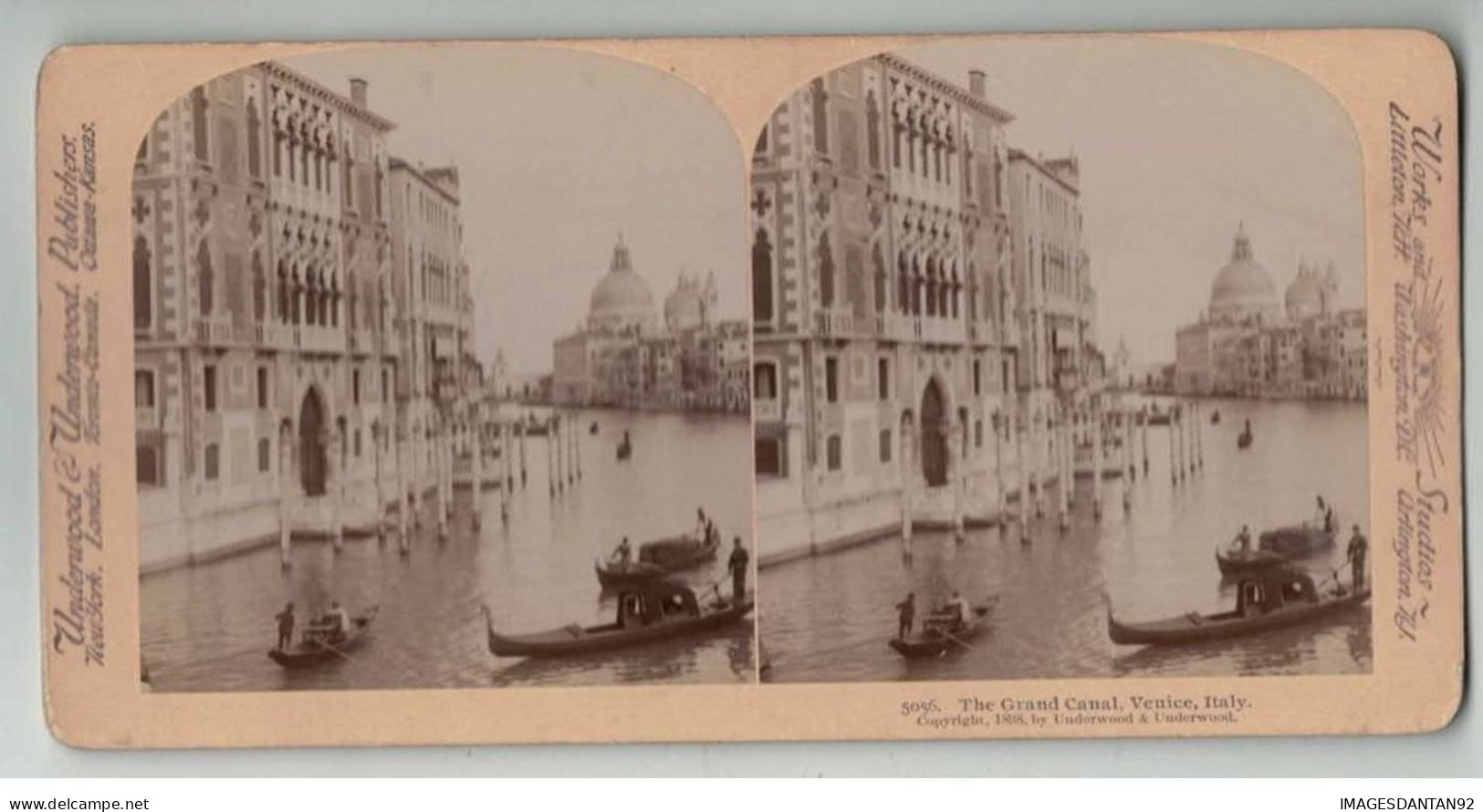 ITALIE ITALIA #PP1315 VENIZE VENISE GRAND CANAL 1898 - Stereoscoop